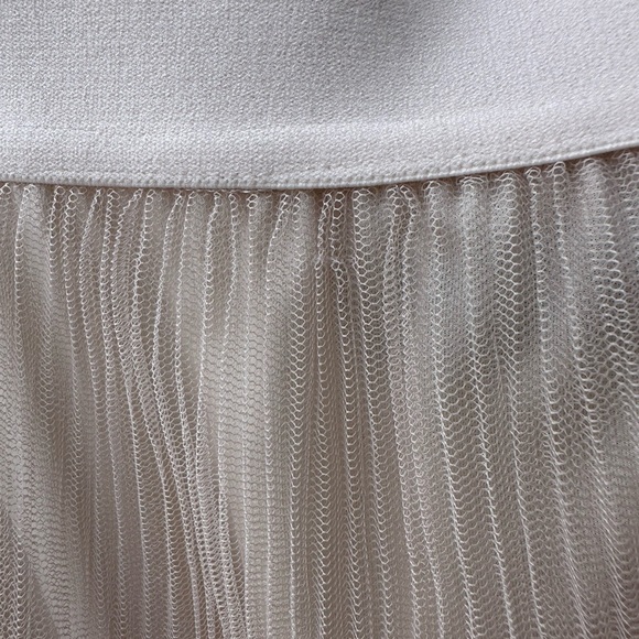 🆕 Simply Vera Vera Wang Soft Layered Tiered Tulle Maxi Skirt in Mushroom XS - Picture 8 of 14
